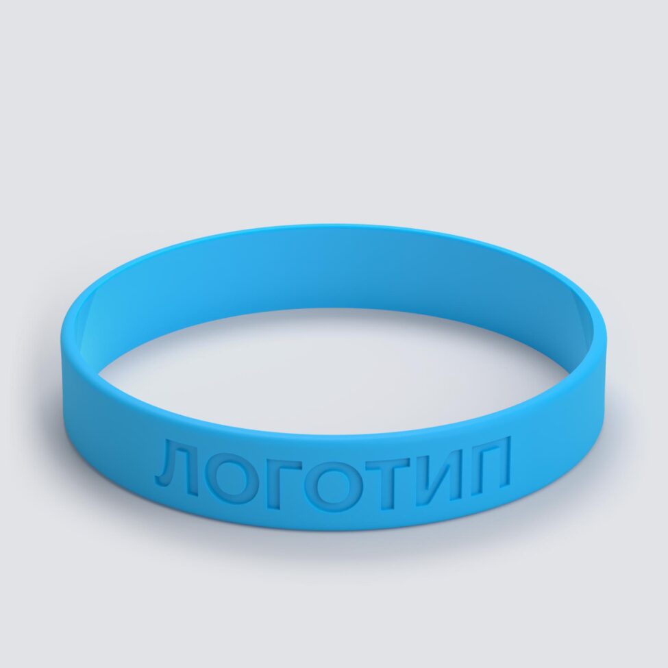 Силиконовый браслет ПРОМО - L с вдавленным логотипом - фото 3