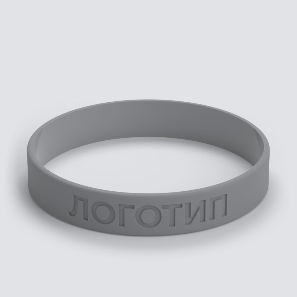 Силиконовый браслет ПРОМО - L с вдавленным логотипом - фото 3