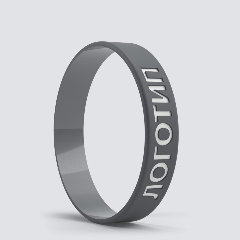 Силиконовый браслет ПРОМО - M с вдавленным логотипом - фото 4