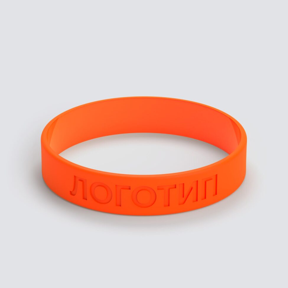 Силиконовый браслет ПРОМО - M с вдавленным логотипом - фото 3