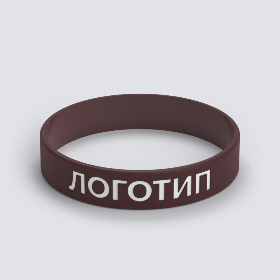 Силиконовый браслет ПРОМО - M с вдавленным логотипом - фото 3
