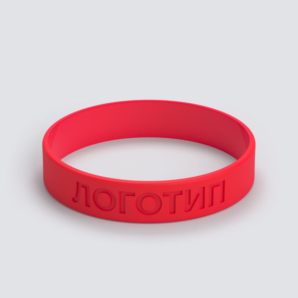 Силиконовый браслет ПРОМО - M с вдавленным логотипом - фото 3