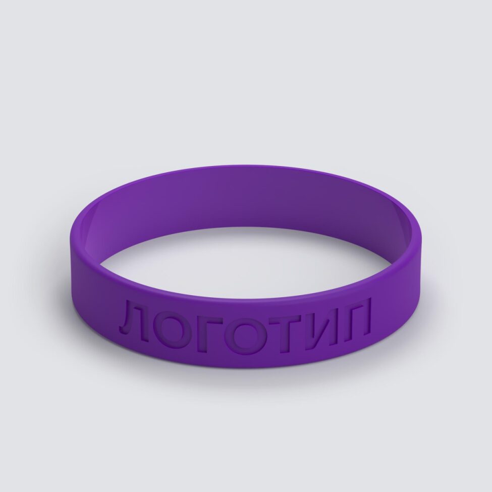 Силиконовый браслет ПРОМО - M с вдавленным логотипом - фото 3
