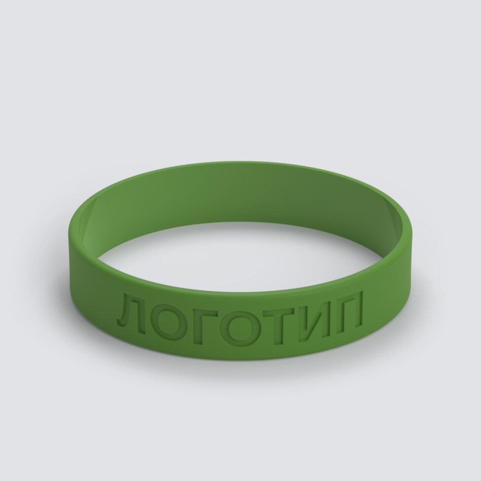 Силиконовый браслет ПРОМО - M с вдавленным логотипом - фото 3