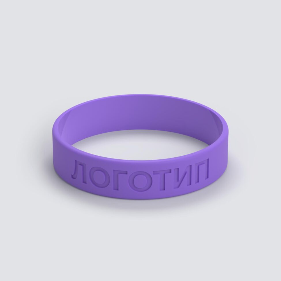 Силиконовый браслет ПРОМО - S с вдавленным логотипом - фото 3